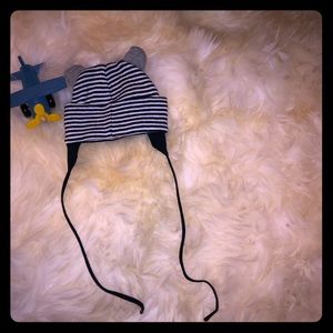 Benetton Baby Striped Knitted Beanie Hat